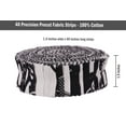thumbnail image 5 of Soimoi 40Pcs Music Print Precut Fabrics Strips Roll Up 1.5x42inches Cotton Jelly Rolls For Quilting - White & Black, 5 of 9