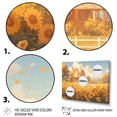 thumbnail image 3 of Designart "A Golden Sunflower on the Farm I" Floral Metal Art Print Set, 3 of 5