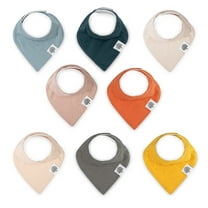 Parker Baby Bandana Drool Bibs - 8 Pack Baby Bibs for Girls - "Dune Set"