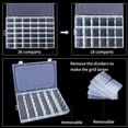 thumbnail image 3 of DUSKEEP 2 Pack 36 Grids Clear Plastic Bead Organizer Box,  Fishing Tackle Box Compartment Organizer with Adjustable Dividers for Jewelry, Art Craft, Bead Storage Containers, 3 of 7