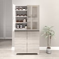 thumbnail image 5 of MIDOQIN 8-Tier Shoe Storage Cabinet with Mirror Door, Wood Freestanding 32 Pairs Shoe Rack Organizer for Entryway, 5 of 17