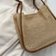 thumbnail image 5 of Bolso compuesto para mujer Ahueca hacia fuera el embrague femenino tejido de gran capacidad (marrón), 5 of 8