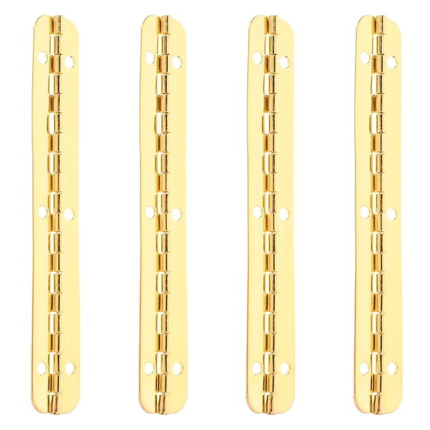 4 bisagras de piano de metal resistentes para joyeros de madera, bisagras decorativas, bisagras de metal para manualidades, bisagras para cajas de cama, bisagras pequeñas para manualidades