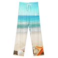 thumbnail image 3 of Ocean Beach (2)-2 Pajamas For Women Loose Retro Night Pajama Pants Comfortable Sleepwear Bottoms Homewear, 3 of 6