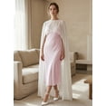 thumbnail image 1 of Argulvti Capes Longues Transparentes pour Femmes Mode Col Rond Couleur Unie/imprimé à Pois Poncho Châle, 1 of 9