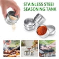 thumbnail image 1 of Juego De Tarros Magnéticos Para Especias Con Pegatinas, Latas De Especias De Acero Inoxidable, Contenedor De Almacenamiento De Especias, Aerosoles Para Condimentos De Pimienta, Herramientas Scienceny HA015042-00, 1 of 6