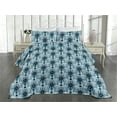 thumbnail image 2 of Ambesonne Ethnic Quilted Coverlet 3 Pcs, Oriental Rhombus Motifs Art, Queen Size, Seafoam Purpleblue, 2 of 4