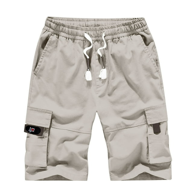 Men's Plus Size Cargo Shorts Multi-Pockets Relaxed Summer Beach Shorts Pants