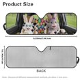 thumbnail image 6 of Binienty Cute Bunny Car Windshield Sun Shade for Jeep Gladiator JT 2020-2025 Easter Car Interior Decor Front Window Sun Shade UV Blocking Folding Auto Heat Protector, 6 of 7