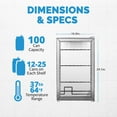 thumbnail image 5 of Newair 100 Can Beverage Refrigerator Cooler, Freestanding Mini Fridge in Stainless Steel, 5 of 15