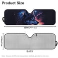 thumbnail image 7 of Uorisanigo Windshield Sun Shade Compatible with Wrangler JK JKU TJ,Galaxy Wolf Print Sunshade Sun Shade Shield Protector, Silver Aluminum Foil Film Structure,Front Window Cover Sunvisor, 7 of 7