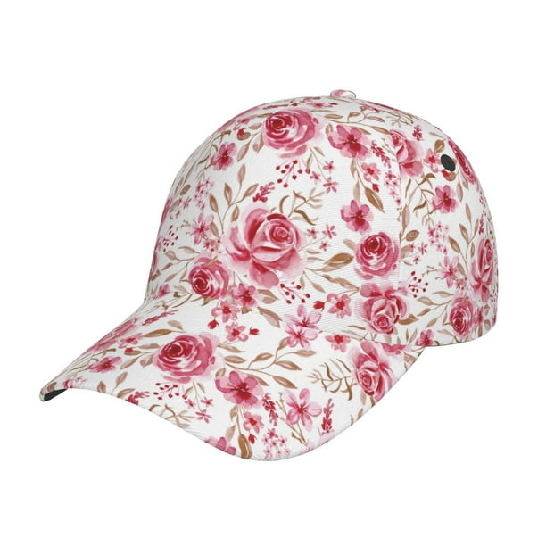 Balery Rose Flowers Gorra de béisbol de tamaño ajustable para correr, entrenar y actividades al aire libre. Gorra de papá para todas las estaciones.