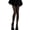 Black, variant on Women's Elegant 10D Ultra Thin Sheer Tights Wide Vertical Striped Design Nylon Fabric See Through Pantyhose Stockings