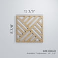 thumbnail image 3 of Ekena Millwork 15 3/8"W x 15 3/8"H x 3/8"T Medium Allen Decorative Fretwork Wood Wall Panels, Alder, 3 of 3