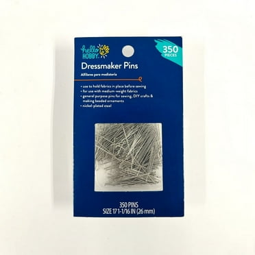 Hello Hobby Silver Pins Dressmaker 350 Count, Size 17, 26mm Long