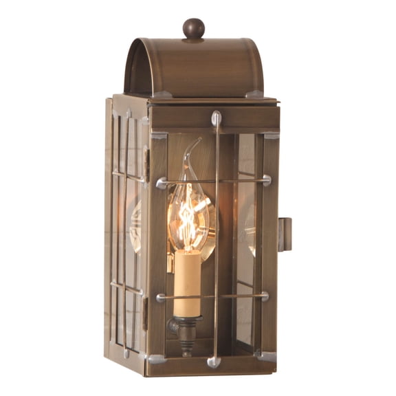 Irvins Country Tinware Irvin's Country Tinware Cape Cod Wall Lantern in Weathered Brass