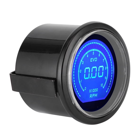 Rpm Gauge Tach Gauge 2in LCD Digital Tachometer RPM Display Red Blue Light For EVO Series Universal For 12V Car