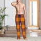 thumbnail image 2 of Balery Fall Buffalo Plaid Pantalones de pijama para hombre, pijama ultraligero, pantalón de descanso-Small, 2 of 6