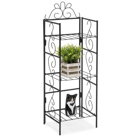 - Best Choice Products 3-Tier Decorative Free Standing Storage Rack for DIY Organization, Outdoor, and Indoor - Black