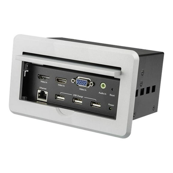 StarTech.com BOX4HDECP2 Conference Table Connectivity Box For A/V - HDMI / VGA / DisplayPort Inputs - HDMI Output - 4K