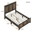 thumbnail image 2 of Platform Bed with Wooden Strip Decoration Black - Full, 2 of 5