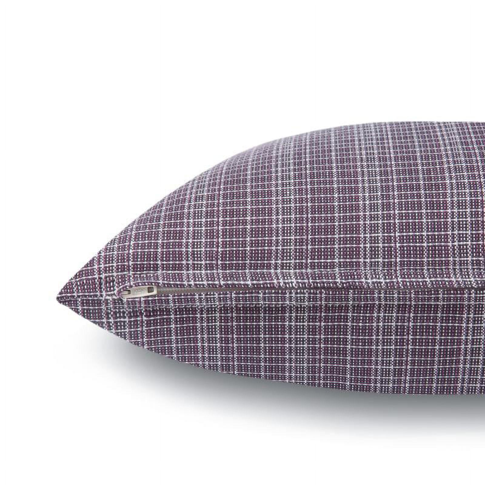 Phantoscope 18" x 18" Modern, Contemporary, Transitional Black Plaid Polyester Throw Pillow , ( 2 Count)