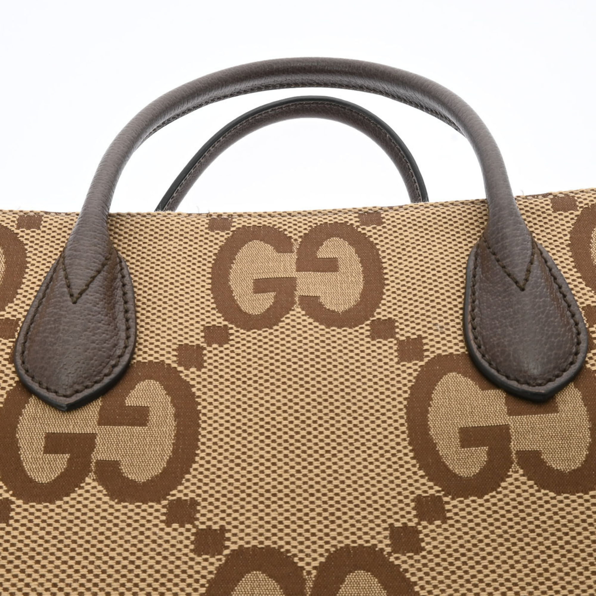 Authenticated Used GUCCI Gucci Jumbo GG Beige 678839 Unisex Canvas Tote Bag  