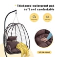 thumbnail image 5 of Guyii Outdoor/Indoor Egg Chair Patio Hanging Chair, Rattan Swing Chair with Stand, Wicker Hanging Chair with Cushion, 280 lbs Maximum Weight, Brown, 5 of 5