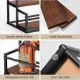 thumbnail image 5 of 2 Pack Liquor Bottle Display Shelf 2 Tier Rack Holder Bar Shelf Stand for Wine Whiskey Risers Organizer Kitchen Countertop, 5 of 5