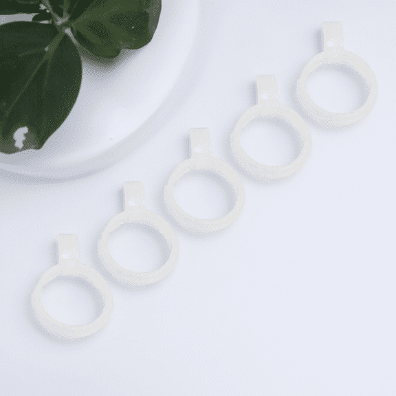 COMPUKAS 5-Pack White Plastic Fabric Clips for Quilting, Sewing, Crafting, Travel, and Handicraft Projects