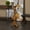 Gold Handmade Pillar Solid Triangle 10" x 12" x 33", variant on DecMode Gold Polystone Handmade Pillar Candle Holder