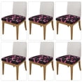 thumbnail image 2 of Gaeub Breast Cancer Square Chair Seat Covers, Stretch Fitted Printed Chair Seat Cushion Cover for Kitchen, Office-Six Piece, 2 of 7
