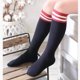 thumbnail image 3 of Minnieouse Calcetines de tubo medio Algodón puro Forro cómodo Gran elasticidad Medias lindas Diseño de rayas Absorbente de sudor para niños Medias tipo 24 Minnieouse AP009517-24, 3 of 6