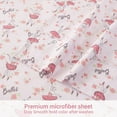 thumbnail image 4 of Viviland Kids Twin Sheet Set - Girls Light Pink Twin Sheet Set - Twin Microfiber Fitted Sheet (15" deep Pocket) Flat Sheet for Girls - Floral Kids Sheet Ballet Girl Printed, 4 of 7
