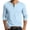 Light Blue Pullover, variant on Mens Henley Cotton Blend Long Sleeve Shirts Button Down Fall Top Casual Big and Tall Shirt Transitional Season Clothes Light Blue Pullover XXXL
