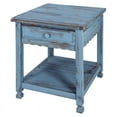thumbnail image 1 of Alaterre Meuble Table d'Appoint Country Cottage en Finition Antique Bleu Rustique, 1 of 6