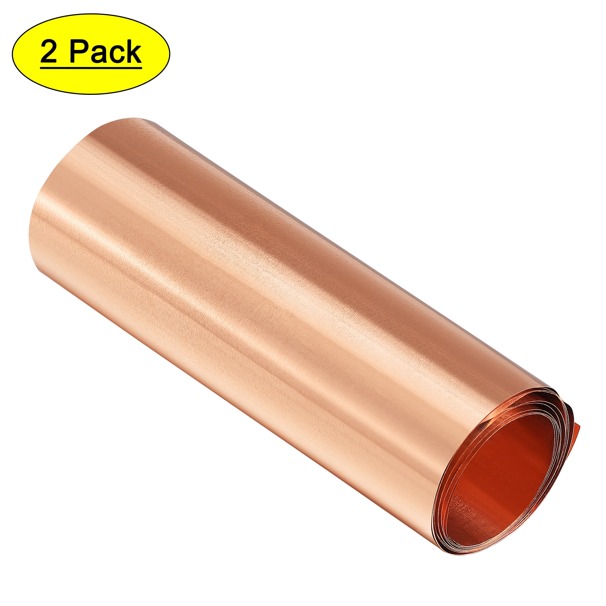 99.9% Pure Copper T2 Cu Metal Sheet Foil Flat 100cm Long Plate Thick 0.01mm-1mm 