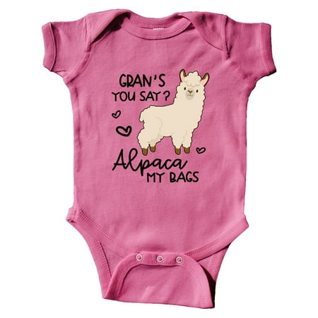 

Inktastic Gran s You Say Alpaca My Bags Gift Baby Boy or Baby Girl Bodysuit