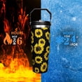 thumbnail image 5 of 30 oz Sunflower Flip Straw Tumbler with Top Handle for Sunflower Lover Resuable Vacuum Insulated Flip Top Water bottle for Home Office Car Sunflower, 5 of 6