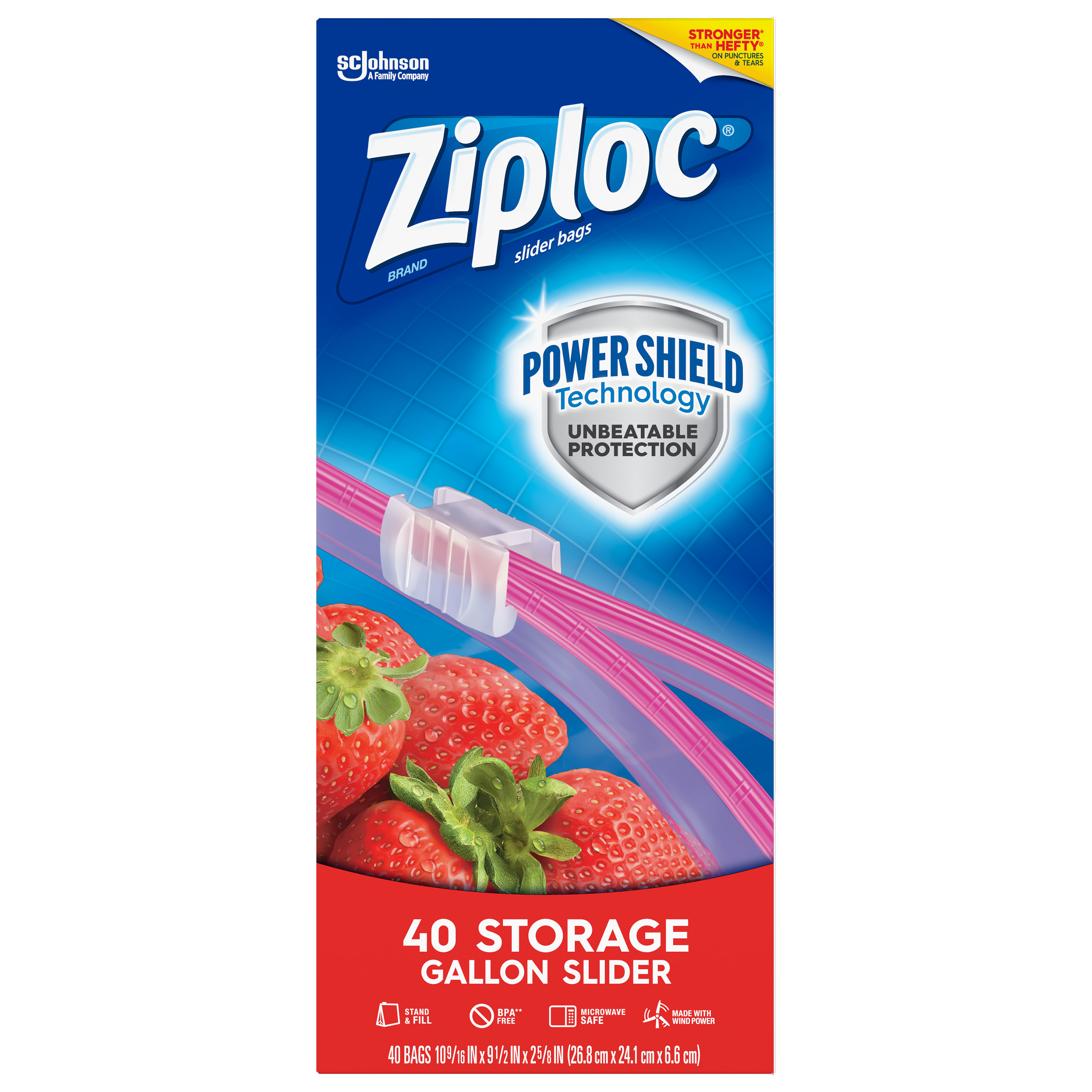 Ziploc Brand Slider Storage Gallon Bags with Power Shield Technology, 40 Count - image 5 of 11
