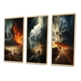 thumbnail image 3 of Designart "Storm Raging SPIRAL III" Nautical & Beach Framed Wall Art Set Of 3 - Grey Storms Frame Gallery Wall Set For Home Decor, 3 of 7