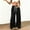 *Black, variant on Women's Suede High Waist Loose Drawstring Wide Leg Pants with Pockets，Fashion Casual Loose Trousers Black,Womens Plus XXL