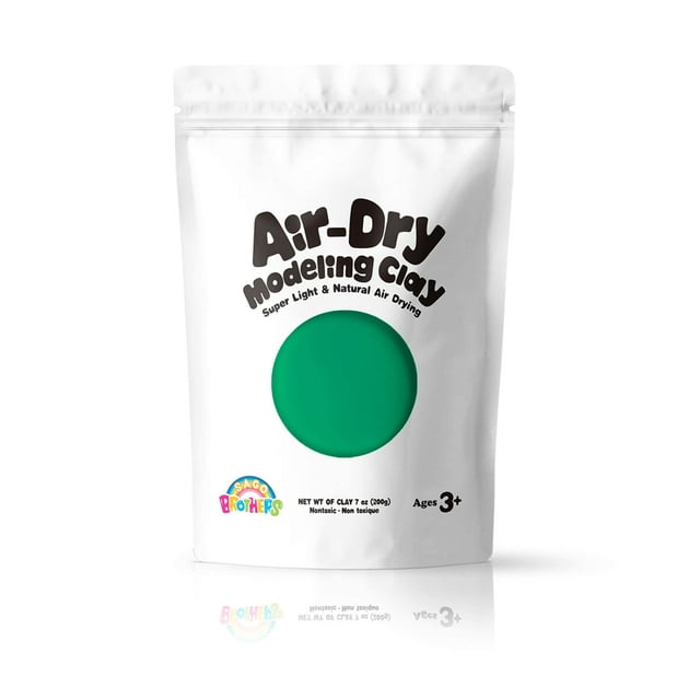 Arcilla modeladora Sago Brothers Green, 200 ml, seca al aire para niños