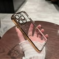 thumbnail image 3 of iPhone 15 14 13 12 11 Pro Max Plus Ultra-Clear Shockproof Silicone Case - Candy-Colored Plated Edges, Anti-Impact Protection for Everyday Use, 3 of 5