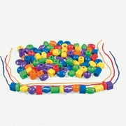 Jumbo Lacing Beads Set, Educational, Manipulatives, Learning Aids, 100 Pieces, Assorted