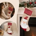 thumbnail image 4 of Feledorashia Christmas Burlap Stocking, Christmas Stocking Ornament, Christmas Accent for Christmas Tree Mantel Wreath Window Gift, Burlap Fabric with Mini Stocking Shape and Attached Hanging Loop, 4 of 6