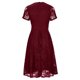 thumbnail image 4 of Vestidos Para Mujer Vestidos Casuales Moda Manga Corta Erógeno Sólido Encaje Cuello en V Vestido Odeerbi ODB158578, 4 of 7