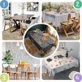 thumbnail image 4 of Halloween Pumpkins and Bats Rectangle Tablecloth 60"x84",Waterproof Polyester Rectangle Table Cloth, Wipeable Spillproof Polyester Tablecloth for Dining, Camping, Indoor and Outdoor, 4 of 5