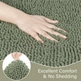 thumbnail image 3 of Homore Bathroom Rugs Sets, Luxury Bath Mat Set Anti-Slip Chenille Bath Rug and U-Shaped Toilet Mat Gray Green, 3 of 8