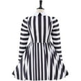 thumbnail image 5 of Betelgeuse Cloth Womens Movie Character Dress Black and White Vertical Stripe Dress Outfit, 5 of 7